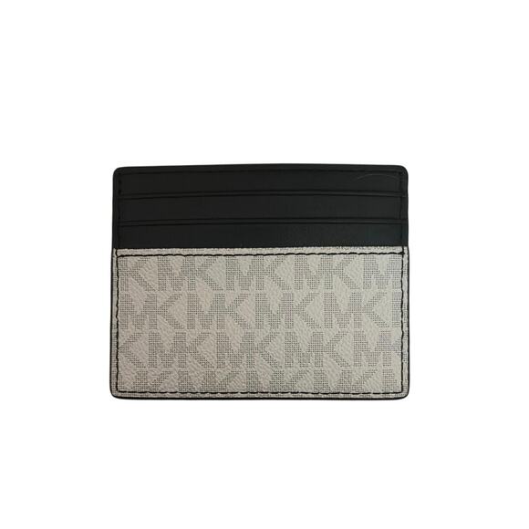 NWT Michael Kors bright white and black cooper slim card holder wallet - Picture 2 of 4